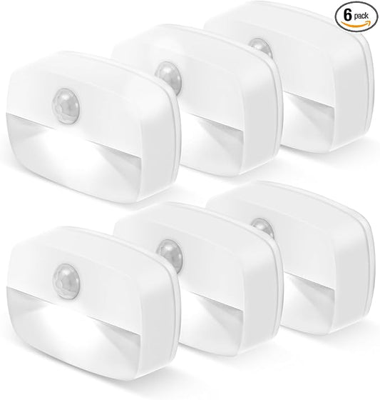 ZISUYU Motion Sensor Light Indoor Led Night Light Stick on Nightlight Battery Operated Lights for Hallway Stair Bathroom Closet Bedroom (Patent Applied)