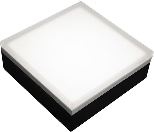 LUMENGY Paver Light 6x6 Inch (5.9x5.9), 5000K Daylight, Glare-Free Brick Lighting for Driveways, Walkways, Pool Decks and Patios, 12V Hardwired, IP67 Waterproof, Drive-Over Rated