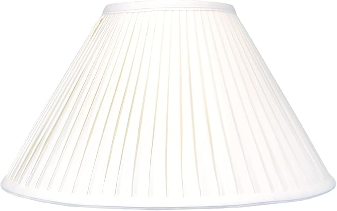 Royal Designs "Coolie Empire Side Pleat Lamp Shade with Washer Fitter, White, 5"" x 13"" x 8""" (BS-727W-13WH)