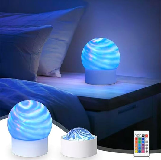 2 in 1 Galaxy Light, 16 Color Ocean Wave Projector, USB Recharge Northern Lights Projector with Remote Control, Aurora Night Light Projector for Bedroom Home Decor Gifts (Aurora)