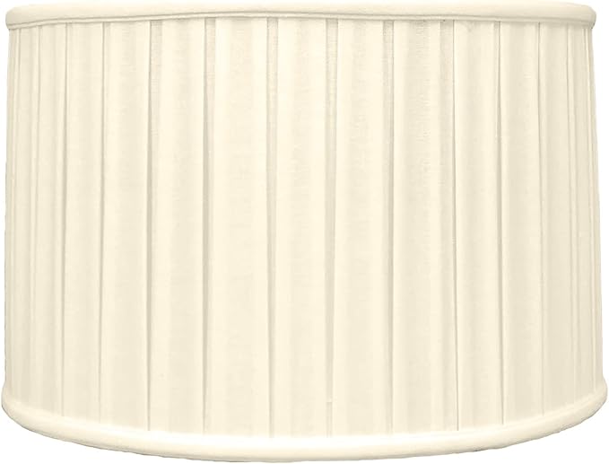 Royal Designs BS-748-10LNBG Shallow Drum English Bo X Pleat Basic Lamp Shade, 9 x 10 x 7, Linen Beige