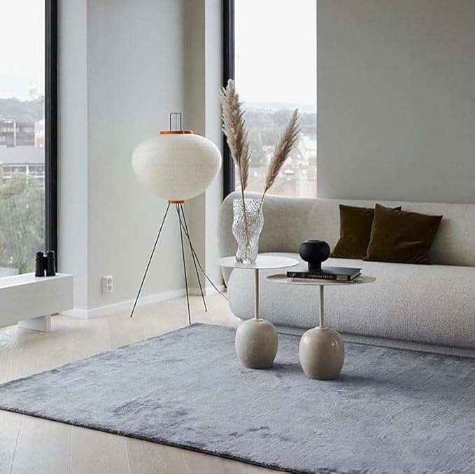 Japanese Paper Floor Lamp,Akari Noguchi Style Paper Floor Lantern Lamp,Noguchi Handmade Rice Paper Standing Lamps for Living Room,Bedroom, Office(E26/E27)