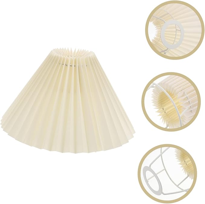 DOITOOL 1Pc Pleated lampshade Modern Lampshade Wall Light Cover Light Accessory rustic lamp shades candle wall sconce chandelier lamp shades Desk Lamp Lampshade curtain vintage cloth e27