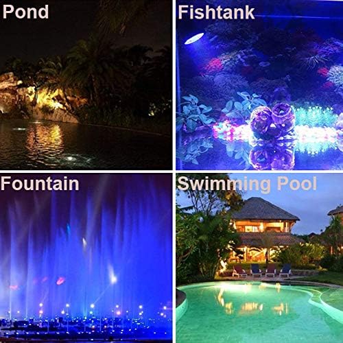 iMeshbean Submersible Led Pond Lights,Set of 4 144 LEDs Underwater Pool Fountain Waterfall Lights Color Changing Lamp with Remote Control