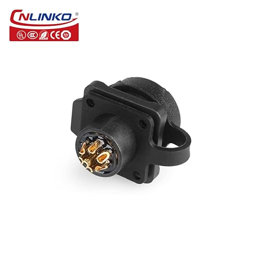 CNLINKO LP12 2/3/4/5/6/7/8 Pin Male Female Electrical Push Pull Plug with Socket IP68 Waterproof Plastic Solar Panel Mount Quick-Connect Connectors (7 Pin)