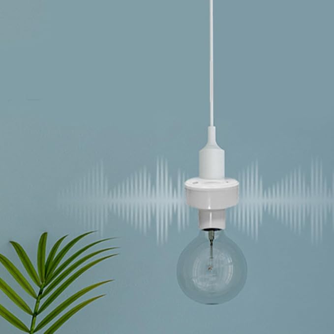 Voice Control Lamp Holder Socket for LED Incandescent Bulbs Offline Voice Activation No App Needed Compatible with Power Base Replacement for Home and Workshop Lighting