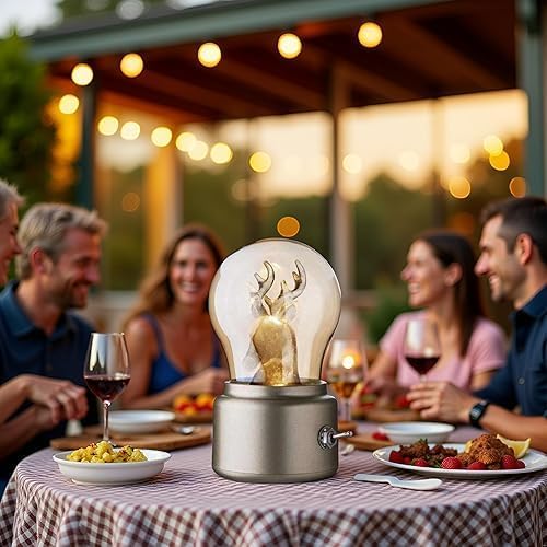 Elk-Style Bulb USB Night Light, British Vintage Creative Ambiance Lamp,Rechargeable Small Lamp, Led Night Light Bulb Lamp Kids Bedside Lamp for Kids, Girls, Boys Gifts