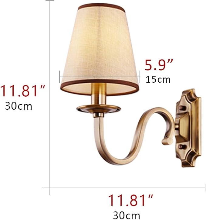 Aiwen Vintage Modern Wall Sconce Wall Lamp Wall Light Solid Brass Fitting Fixture 1 Light