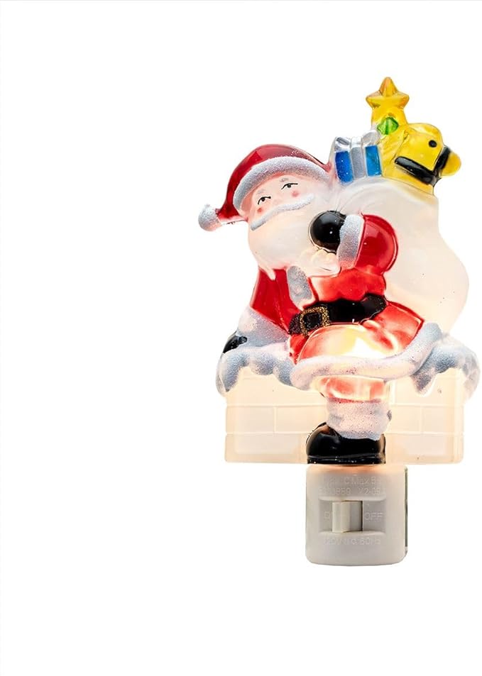 Novelty Lights LED Lamp Santa Claus Christmas Decoration Night Light with Swivel Plug