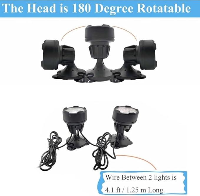 Pond Lights Colored with Timer, Submersible Fountain Light, RGB Underwater Dimmable Memory IP68 Waterproof Outdoor Spot Lights with Spiked Stand for Pond Fountain Waterfall Landscape(Set of 6)