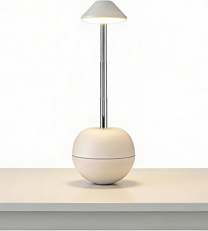 yadoker Small Touch Lamp with Remote, Tumbler Design Cordless Table Lamp, USB Rechargeable Bedside Night Light, Dimmable Mushroom Lamp for Baby Nursery, Bedroom, Patio (White)