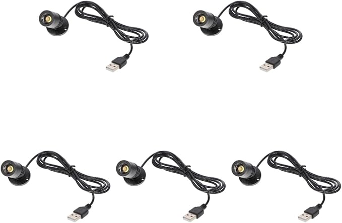 Uonlytech USB Powered Small Led Spotlight for Jewelry Display Adjustable Angle Mini Accent Light Portable Indoor USB Spotlight for Cabinet and Showcase