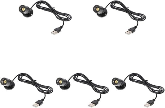 Uonlytech USB Powered Small Led Spotlight for Jewelry Display Adjustable Angle Mini Accent Light Portable Indoor USB Spotlight for Cabinet and Showcase