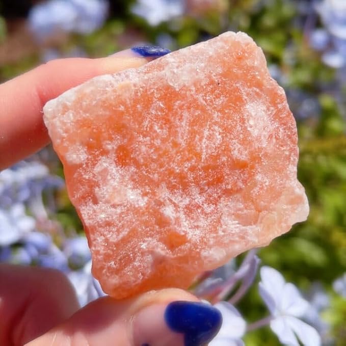 Zenkeeper 1 Lb Large Raw Himalayan Salt Crystal Rough Himalayan Quartz Natural Orange Salt Stone Crystal Stone Mineral Specimen Gemstone Healing Crystals and Stones