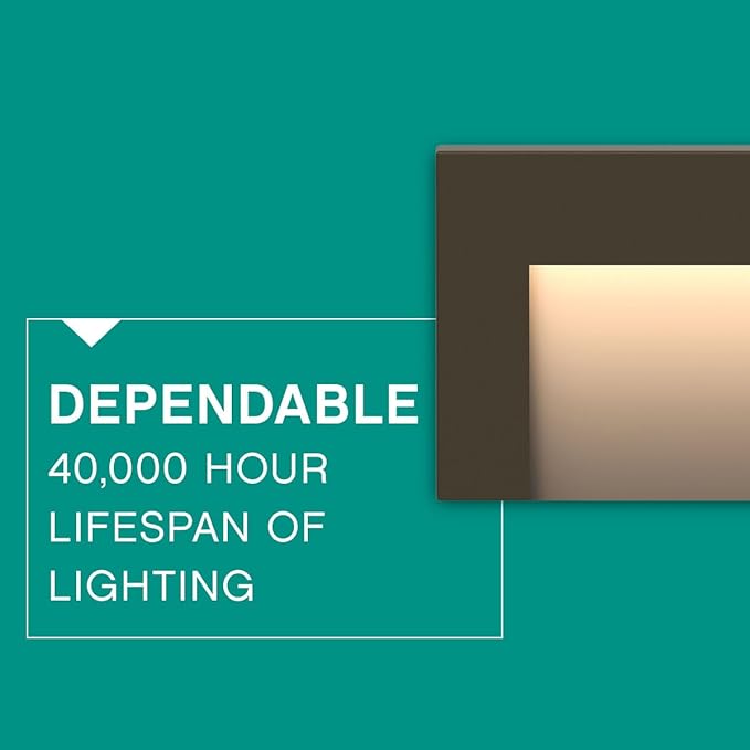 Hinkley Landscape Lighting LED Taper Deck Sconce, Horizontal, Bronze, Add Security to Outdoor Living Spaces with Ultra-Durable Deck Lights, 12V, Bronze Finish, Integrated LED Engine, 1553BZ