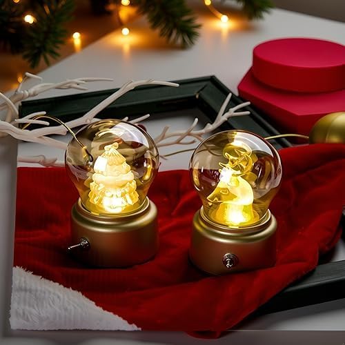 Cute Bulb USB Night Light, British Vintage Creative Ambiance Lamp,Rechargeable Small Lamp, Led Night Light Bulb Lamp Kids Bedside Lamp for Kids, Girls, Boys Gifts