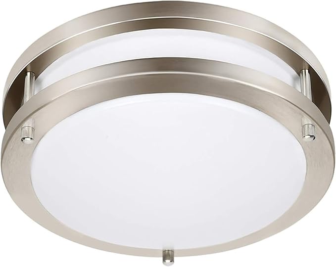 Drosbey 60W LED Flush Mount Ceiling Light Fixture, 15 inch Light Fixtures Ceiling for Bedroom, Kitchen, Bathroom, Office, Garage, Super Bright 6000 Lumens, Daylight White 5000K