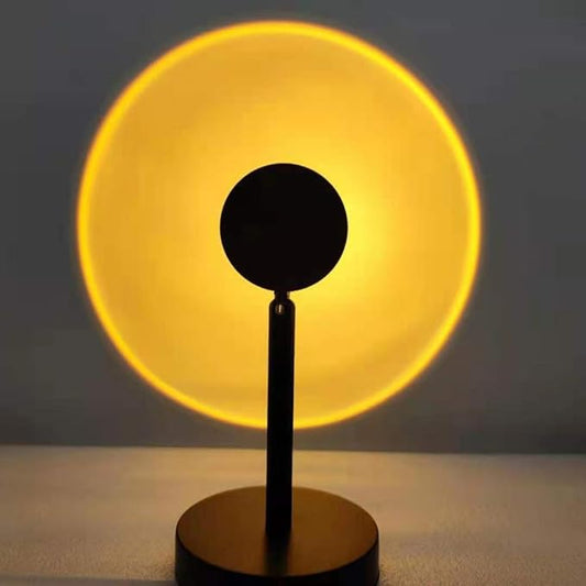 Sunset Projection Led Light Rainbow Mood Floor Stand Romantic Soothing Night Light for Living Room Bedroom Romantic Projector Gift for Home Living Room Party Decor USB Charging 90 Degrees Rotat,