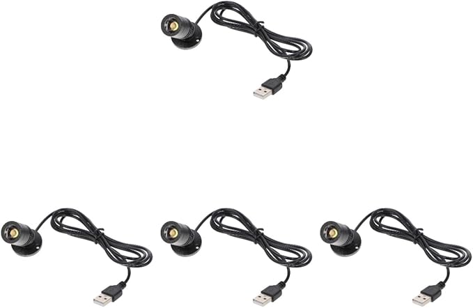 Uonlytech USB Powered Small Led Spotlight for Jewelry Showcase Indoor Miniature Adjustable Angle Spot Light for Display Cabinet Portable and Energy Efficient