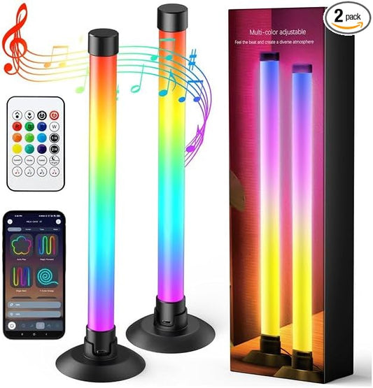 Led Light Bar with Music Sync, Color Changing TV Backlight App & Remote Control, IC+RGB & W Smart RGB Light Bar, USB Powered Led Lights for TV, PC Room Monitor Backlight Gaming Accessories