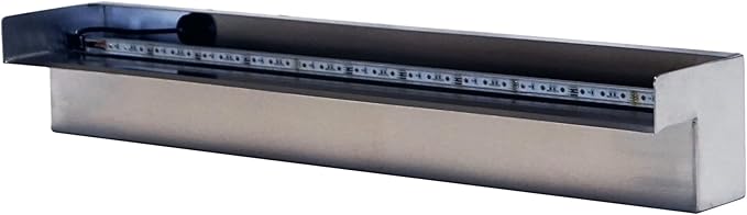 HALF OFF PONDS Steel Elegance 24" Color Changing Lighted Stainless Steel Spillway - STE24CC-HOP