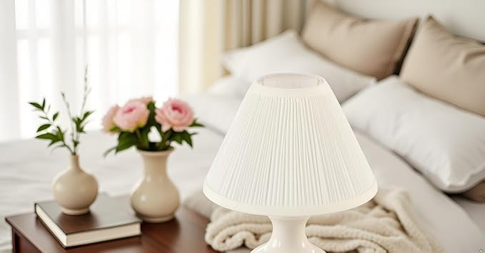 Aspen Creative 59171, Empire Uno Lamp Shade, Cotton White, 4" Top x 10" Bottom x 7" Slant Height, Slip UNO 33mm