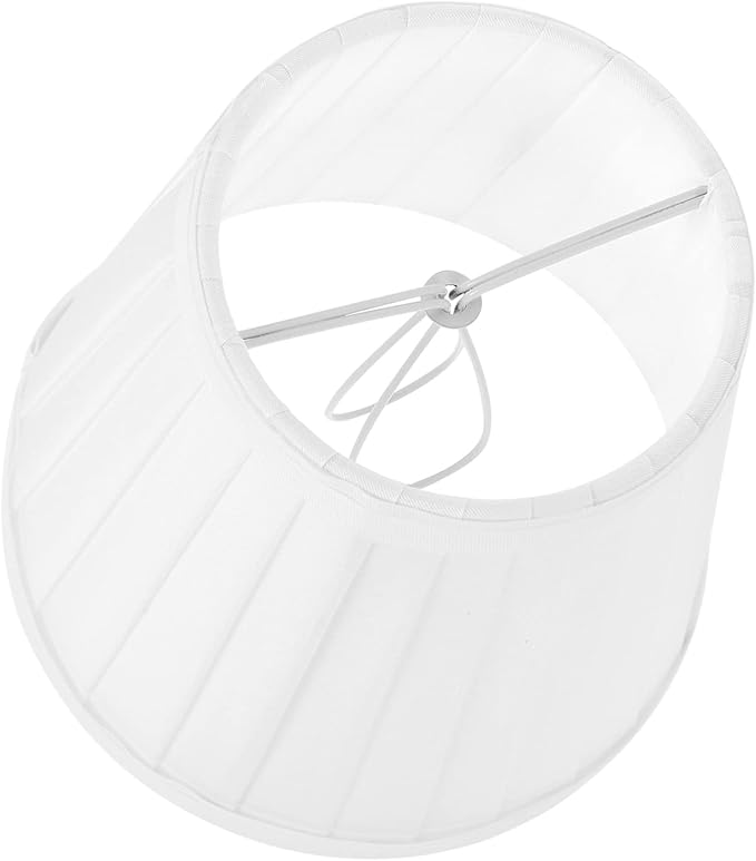 Table Lamp Shade Clip on Barrel Lamp Shade: Small Clip on Light Shade Fabric Cloth Pleat Lampshade Light Cover Shade for Chandelier Table Lamp Decor White 13x14cm Royal Lamp Shade