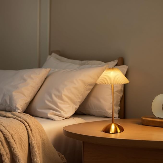 Cordless Table Lamp,LED Rechargeable Lamp,Bedside Modern Wireless Lamp for Living Room,Dimmable Touch Lamp with USB Port (Beige)