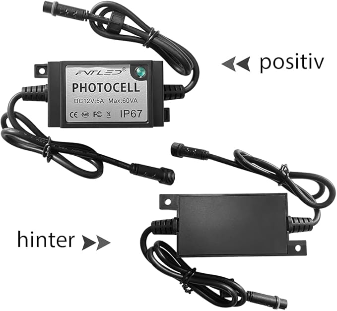 LED Photocell DC 12V PC Waterproof IP68 Max.Load Power 60W Only for FVTLED Regular Low Voltage Deck Lights