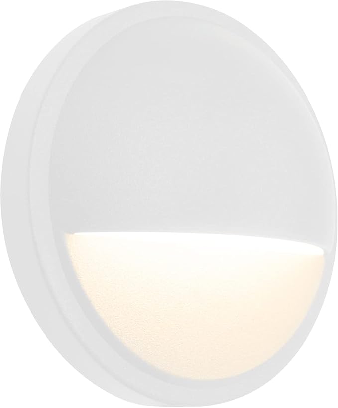 GKOLED Landscape Deck Light, Low Voltage 12V AC/DC Outdoor Patio Lighting, LED 2W Step Light, Die-Casting Aluminium with White Powder Appearance, 6 Pack