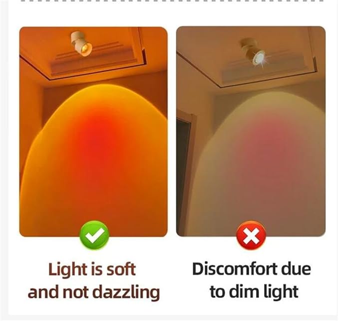 3-Pack Sunset Spotlight Led Down Lamp Interior Surface Mounted/recessed Ceiling Spot Lighting for Decoration Living Bedroom Hallway (White)