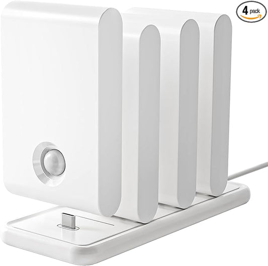EZVALO Motion Sensor Light Indoor, 1500mAh Rechargeable Stair Lights, Magnetic & Dimmable, 3000K Soft White, Wireless Night Lights for Hallway, Stairway, Bathroom, Bedroom, 8 Pack