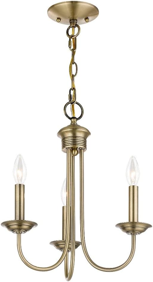 Livex Lighting 42683-02 3 Light Polished Brass Chandelier