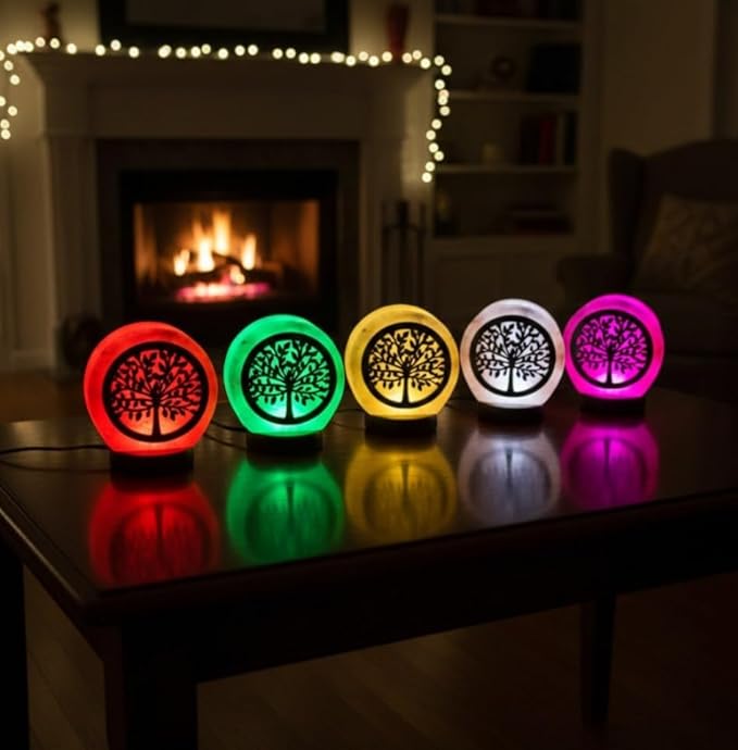 Himalayan Salt Lamp, USB Powered, Night Light Color Changing Lamp,Unique Gift Idea (Treenew)