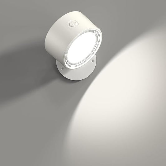 LED Wall Sconces with Remote, Wall Mounted Lights Rechargeable Battery Operated, 3 Color Temperatures & Dimmable Wall Lamp Magnetic 360° Rotation Wireless Light