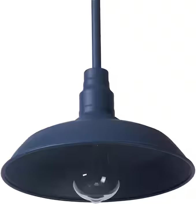 Ceybo Indoor/Outdoor Mini Pendant Light, 10"" Vintage Farmhouse Decor Adjustable for Kitchen, Restaurant, Dining Room, Cafe, Patio, Entryway, Yard, Waterproof Pendant in Blue Finish…, SHEL000078