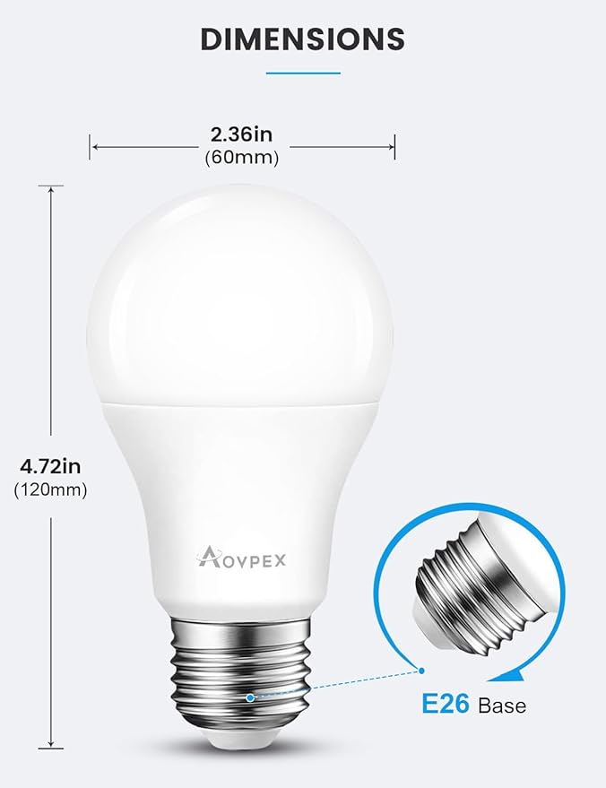 Dusk to Dawn LED Outdoor Light Bulbs, 13W 1100LM(100W Equivalent), A19 Sensor LED Bulb, E26 3000K Soft White Day Night Bulbs, Auto ON/Off, Sensor Lighting for Porch Garage Front Door, 4 Pack