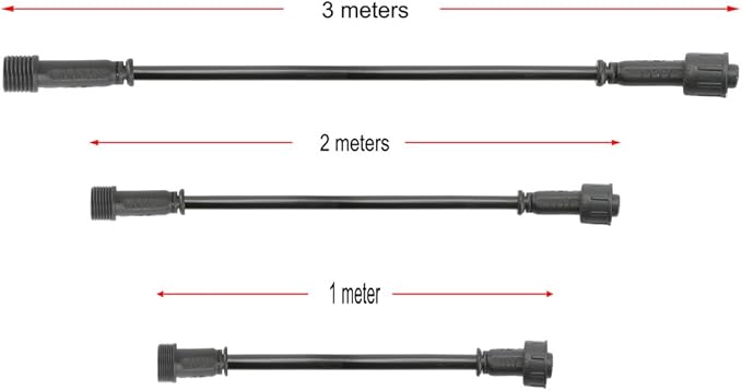 FVTLED Pack of 5, 1m 3.28ft 2Pin Extension Cable Wire with Male and Female Connectors at Both Ends for Single Color LED Deck Light
