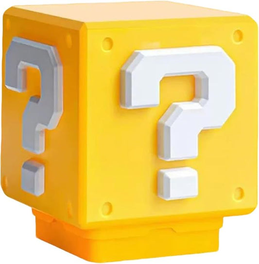 Super Bros Mushroom Lamp, Question Block Night Light, Bedside Lamp with Game Coin Sound Effect, for Children's Room Decoration, Birthday Gifts for Boy Girls Kids