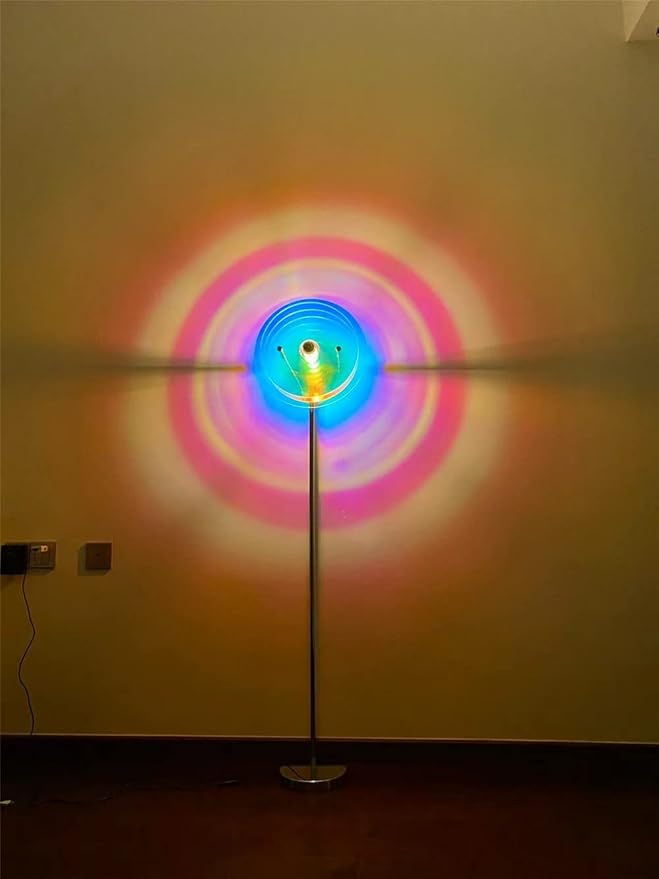 Sunset Table Lamp Projection Rainbow Night Light Atmosphere Home Decoration USB LED Photography Lighting for Wall Decor Lights (Green)