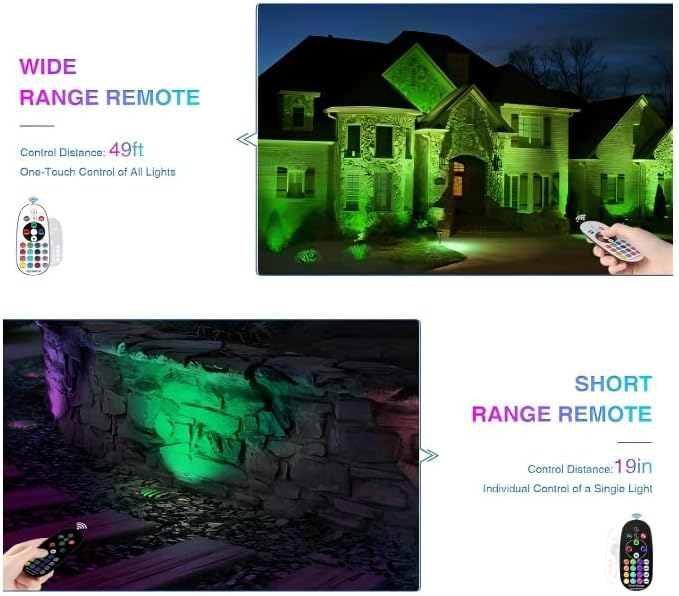 4 Pack Low Voltage Christmas Outdoor Landscape Lighting, RGBW Shielded Well Lights,Color Changing IP67 Waterproof Paver Light Pathway Light,LED Outdoor In-Ground Lights for Garden Yard Fence Deck