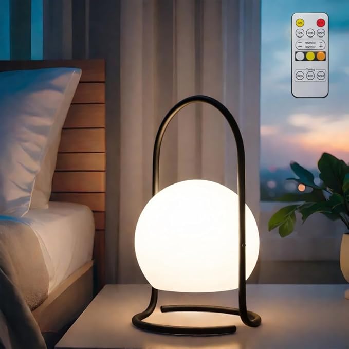 TRIROCKS Portable Cordless Lantern Outdoor Lanterns Waterproof 3-Mode USB Rechargeable Table Lamp with Remote Powerful 4000mAh Battery Powered Camping Lantern for Home Patio Bar Balcony Indoor Outdoor