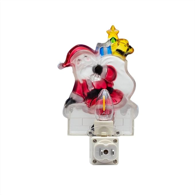 Novelty Lights LED Lamp Santa Claus Christmas Decoration Night Light with Swivel Plug