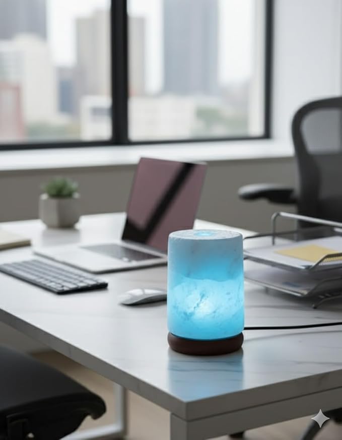 Himalayan Salt Lamp, USB Powered, Night Light Color Changing Lamp,Unique Gift Idea (Cylindernew)