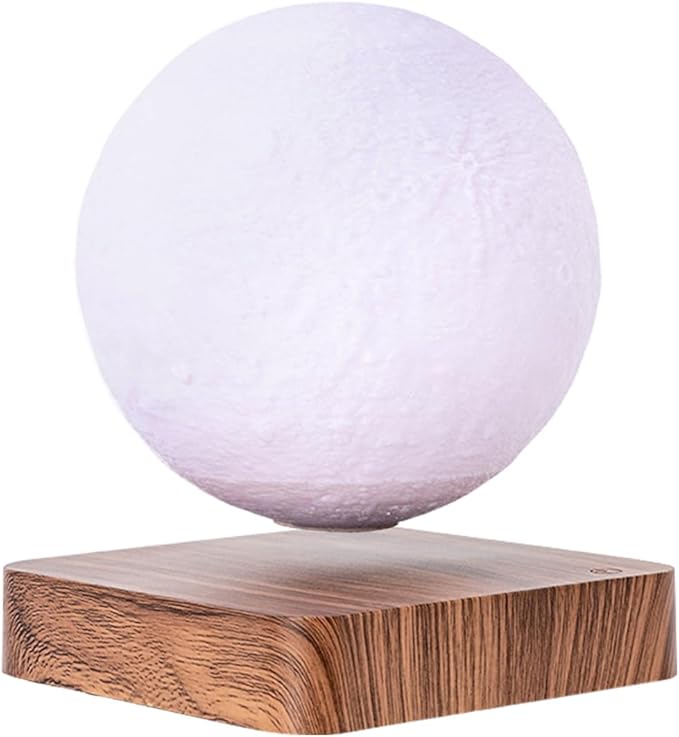 Moon Lamp, 3D Printing Magnetic Levitating Moon Light Lamps, Floating Spinning Luna Night Light, for Home Office Decor Bedroom 3 Colors Modes