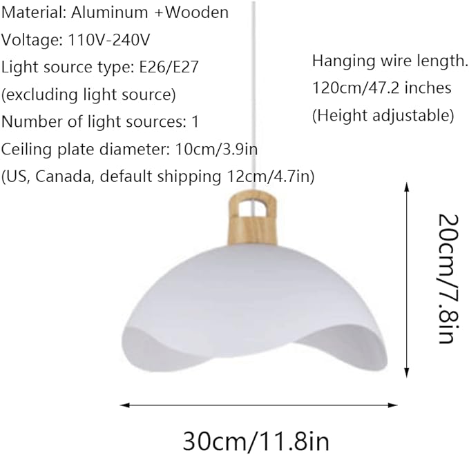 RCIDOS Personalized Pendant Lights Modern Simplicity Hanging Lamp Scandinavian Macaron Lighting Fixture Creative Suspensiom Lamp Wood Art for Kitchen Island Dining Room Over Sink
