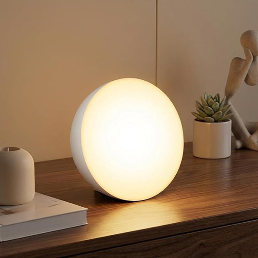 Gravity Sensor Cordless Table Lamp - 2700K Warm Light Rechargeable 2200mAh Battery Operated, Portable Mini Night Light for Nursery/Camping,No Button Tilt to Light, Bedroom/Outdoor/Gift