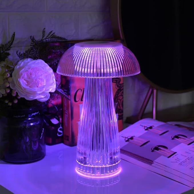 Crystal Lamp, Crystal Table Lamp Rose Crystal Lamp USB Diamond Table Lamp 16 Color Changing Touch Crystal Lamp (J)
