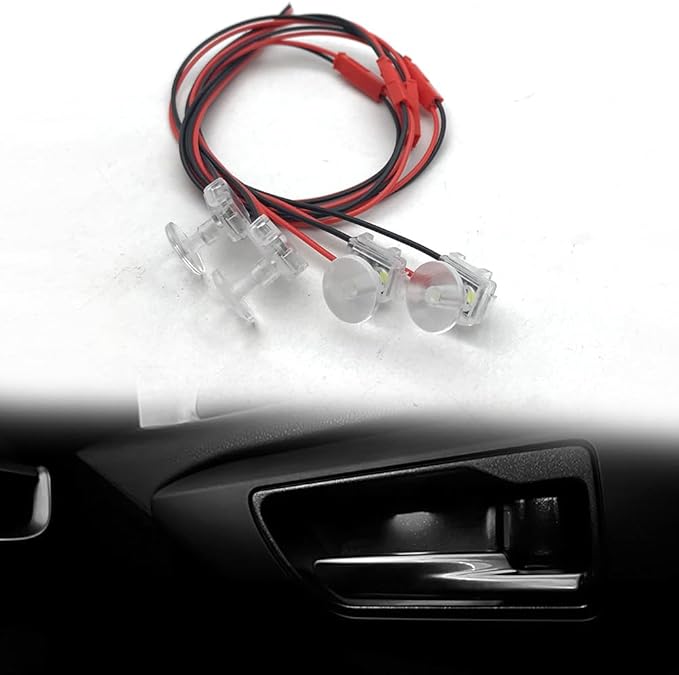 4pcs White Car Door Bowl Light Door Open Warning LED Night Safety Decoration Accessories for Handrail Lights Decorative Lamp 12V Signal indicator light