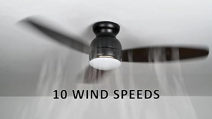 Carro Ceiling Fan with Lights, Indoor & Outdoor Ceiling Fan, 52" Low Profile DC Smart Ceiling Fan Compatible with Alexa, Siri, Google Home & Smart APP, Dark Walnut